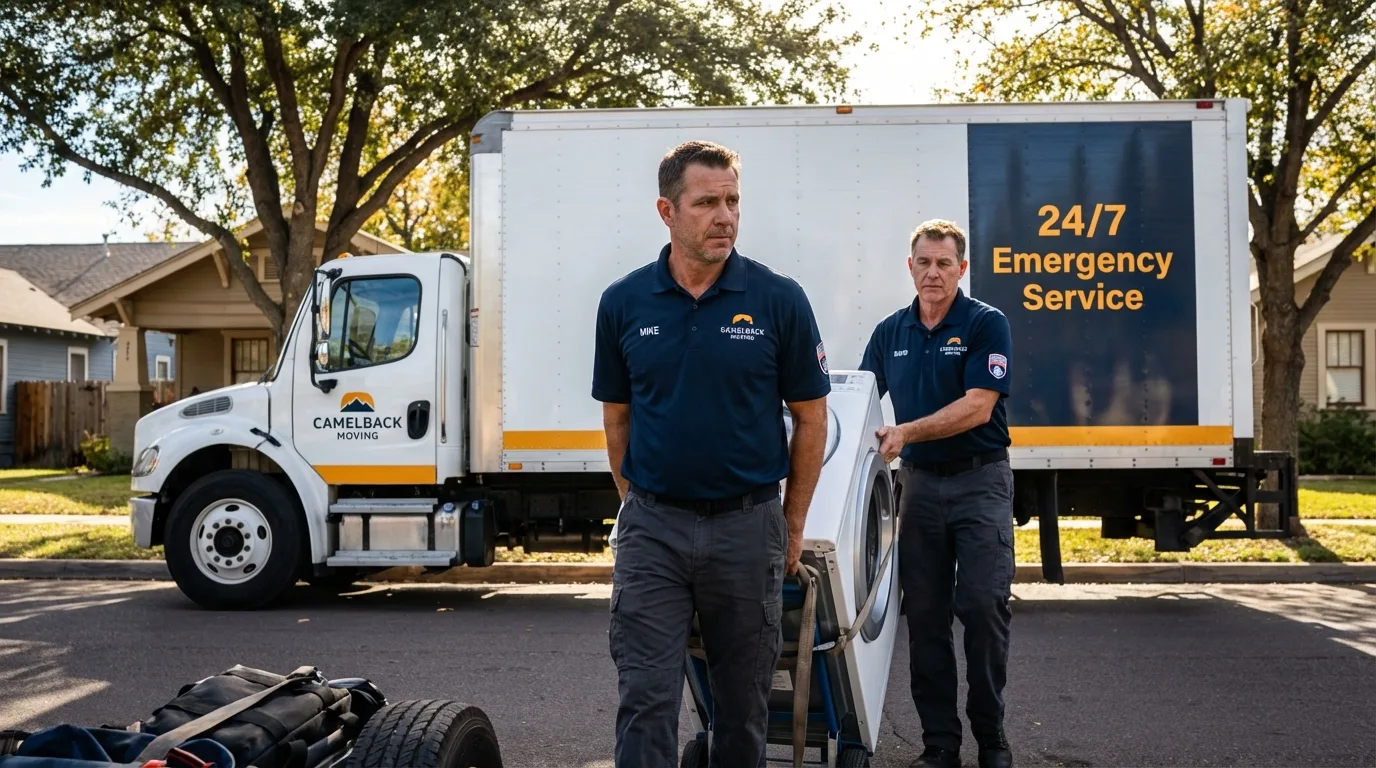 CamelBack Moving crew loading furniture in Little Rock Air Force Base, AR