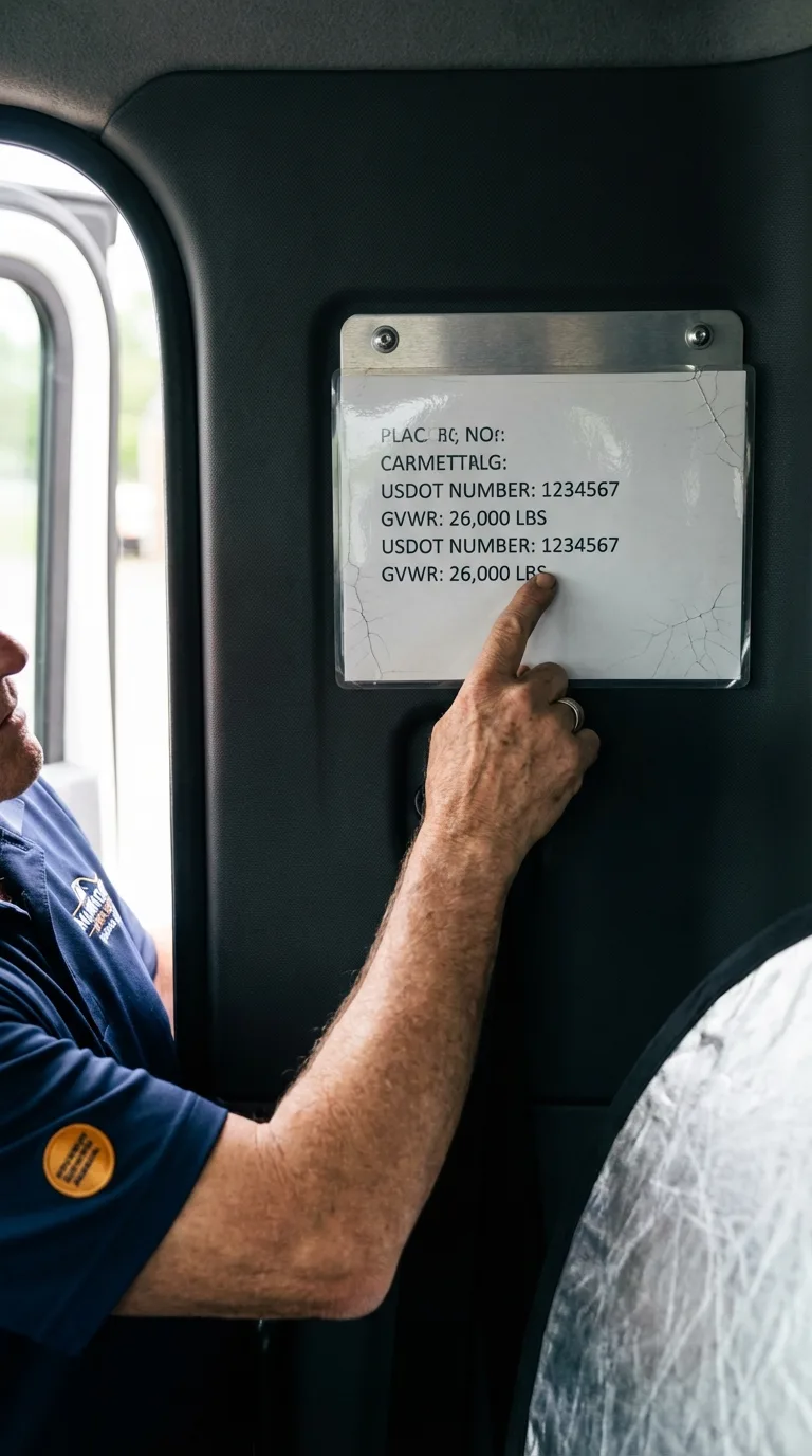 USDOT licensing placard verification in Little Rock Air Force Base
